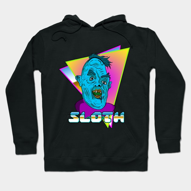 Sloth back to the 80's Hoodie by wet_chicken_lip